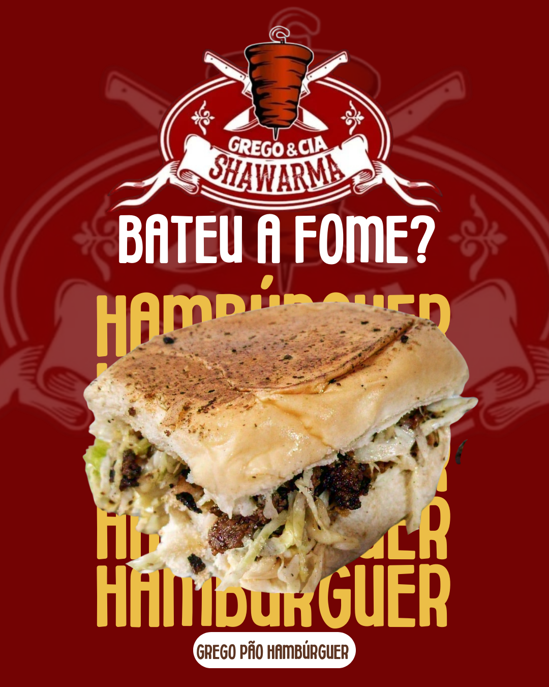 Grego no Pão Hambúrguer